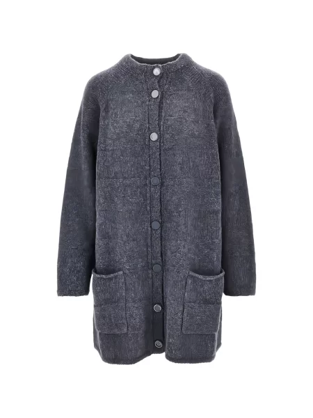 Lung cardigan Emporio Armani gri
