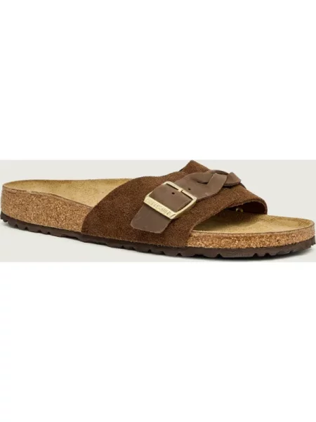 Birkenstock Șlapi Oita | narrow fit | piele întoarsă maro