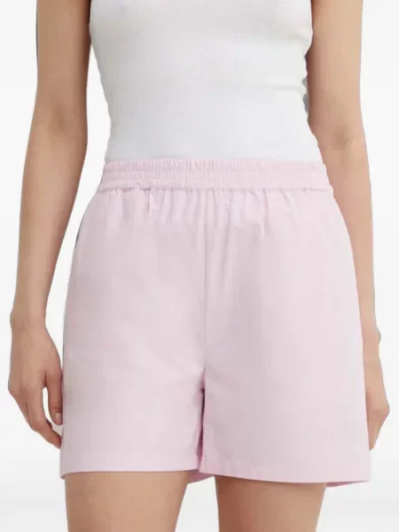 Pantaloni scurți Résumé cu broderie roz