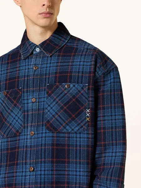 Scotch & Soda Džíny S Overshirtem Volného Střihu tmavě modrá modrá červená