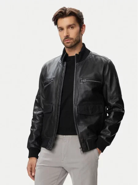 JOOP! Geacă de piele Clouson negru
