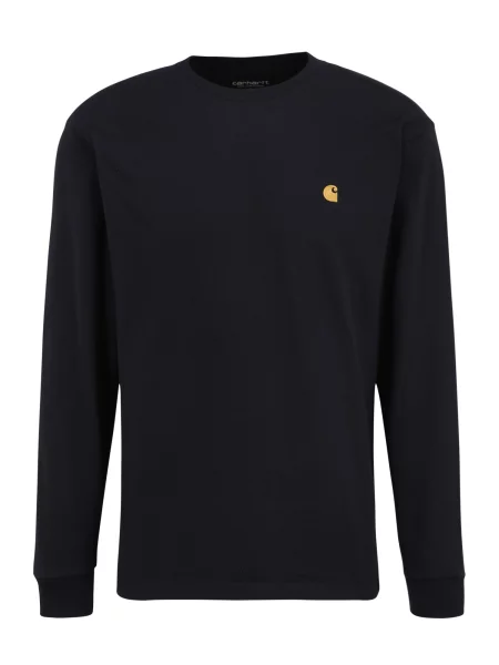 Carhartt WIP Tricou Chase bleumarin / auriu galben