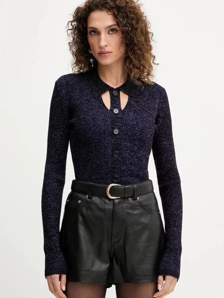 Patrizia Pepe pulover din amestec de lână violet