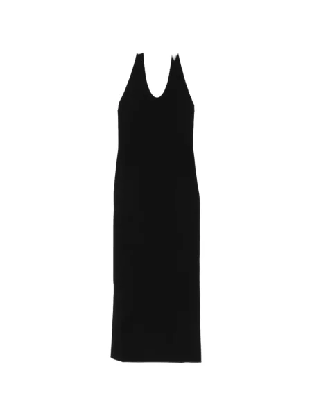 Rochie midi Toteme cu gât halter negru