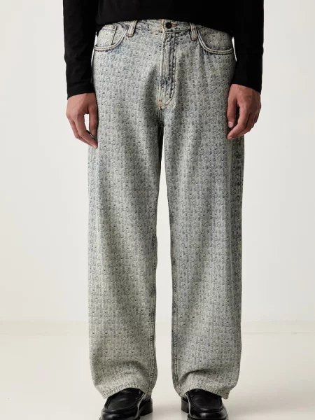 Emporio Armani blugi relaxed fit pentru bărbați albastru