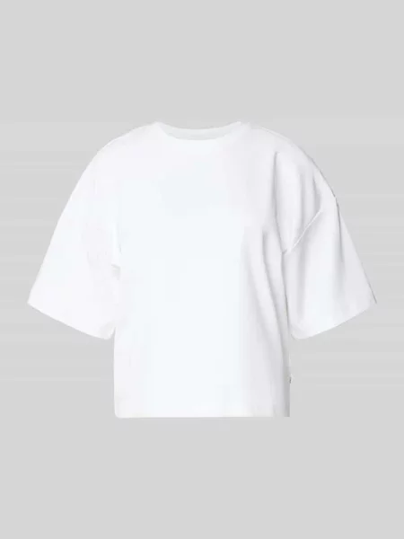 Oversized T-shirt z czystej S.oliver Red Label biała