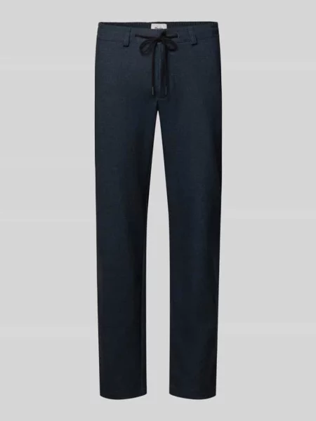 Spodnie dresowe o kroju tapered fit z dodatkiem model Phil KBE' Brax granatowe