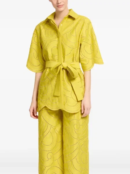 Cămașă Elie Saab cu broderie galben