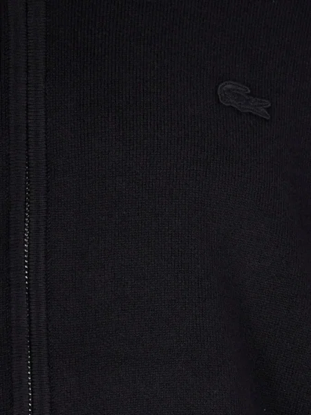 Cardigan Lacoste cu autograf negru