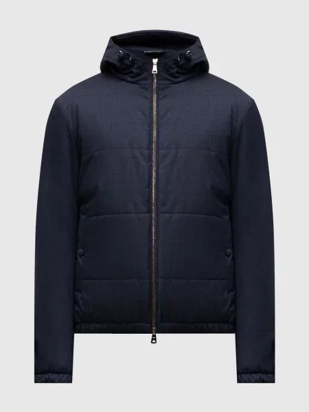 Куртка з вовни з капюшоном Cashmere&whiskey синя