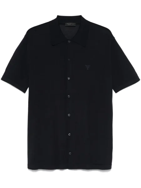 Košulja Prada s vezom plava