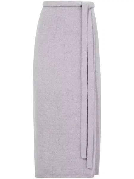 Fustă midi Proenza Schouler White Label tricotate până la genunchi alb