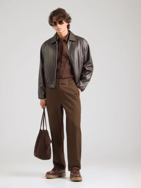 Only & Sons Chino nohavice ONSTOBY tmavohnedá