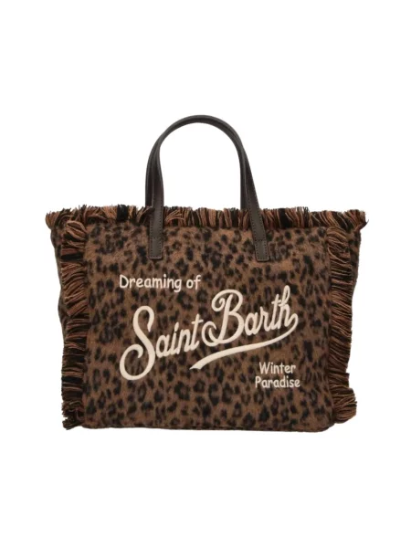 Shopperka Saint Barth wełniana brązowa