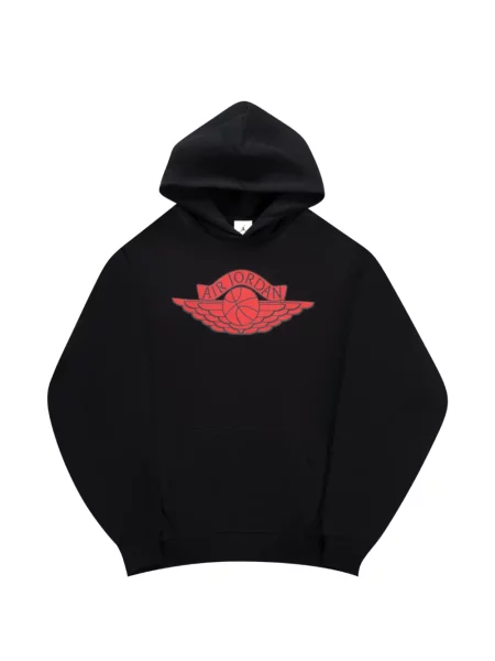 Hanorac cu glugă Jordan din fleece cu imagine negru