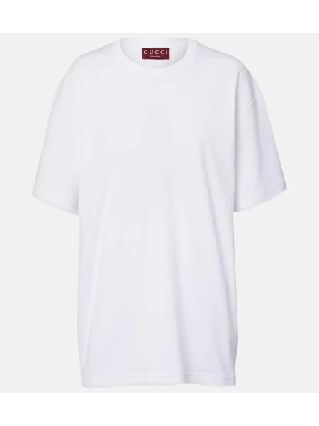 Tricou Gucci din jerseu alb