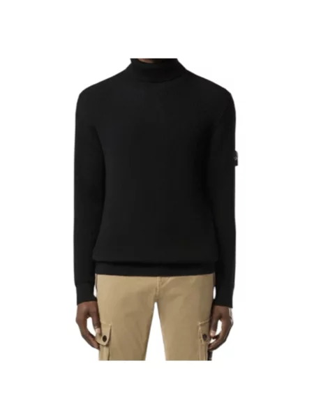 Sweter Stone Island z nadrukiem czarny
