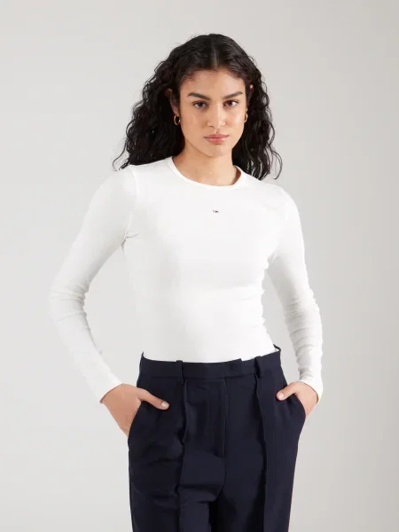 Tommy Jeans Tricou ESSENTIAL' alb