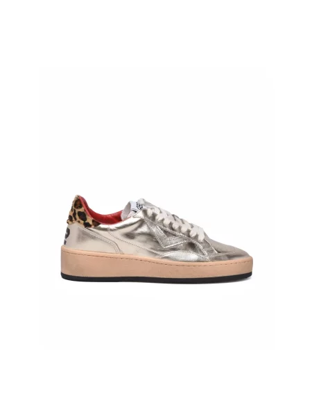 Sneakersy 4b12 skórzane żółte
