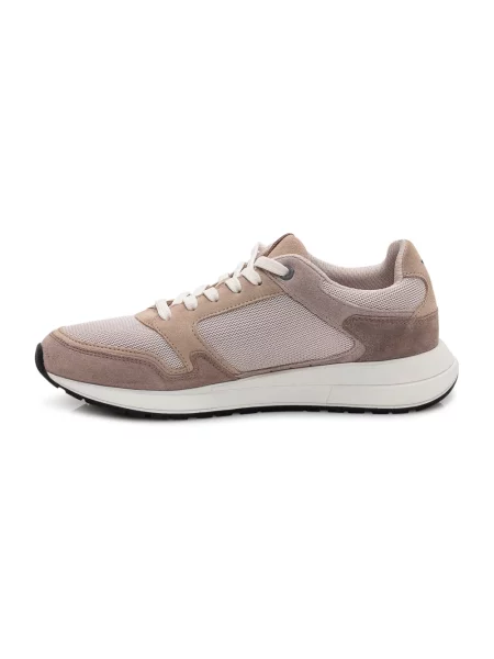Sneakersy Boss skórzane beżowe