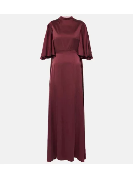 Svilena obleka Roksanda bordo