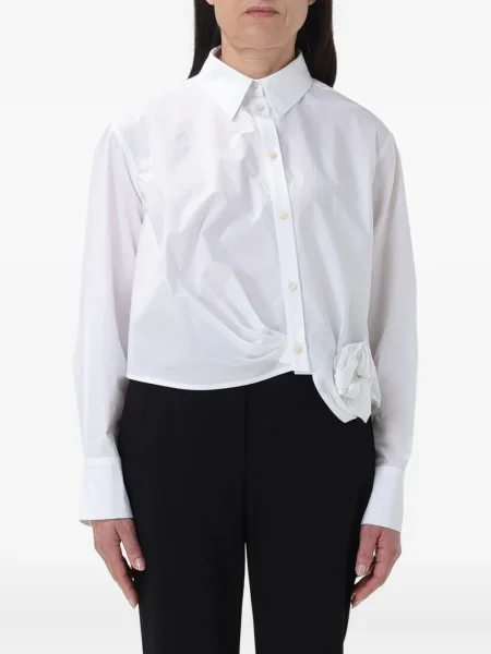 Cămașă Maliparmi cu model floral alb