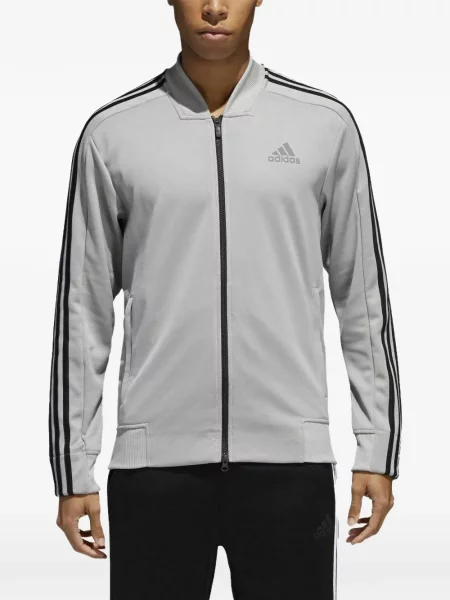 Strečové vícebarevný polotričko Adidas s autogramem šedé