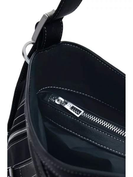 Geantă shopper Desigual cu cataramă negru
