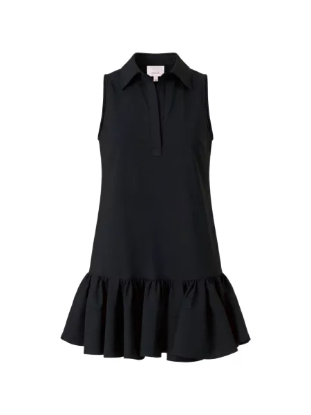 Rochie mini Cinq A Sept fără mâneci cu volane negru