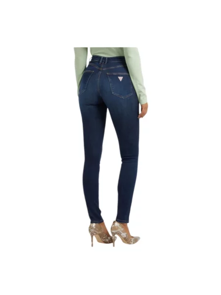 Guess Jeansy Granatowy Skinny Fit niebieskie