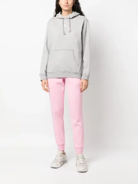 Koszulka Adidas zamszowa z niską talią z nadrukiem biała