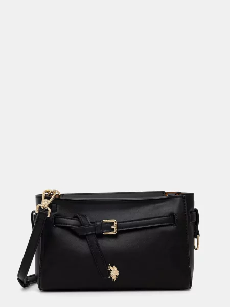 U.S. Polo Assn. listonoszka z imitacji skóry GUILDFORD czarna