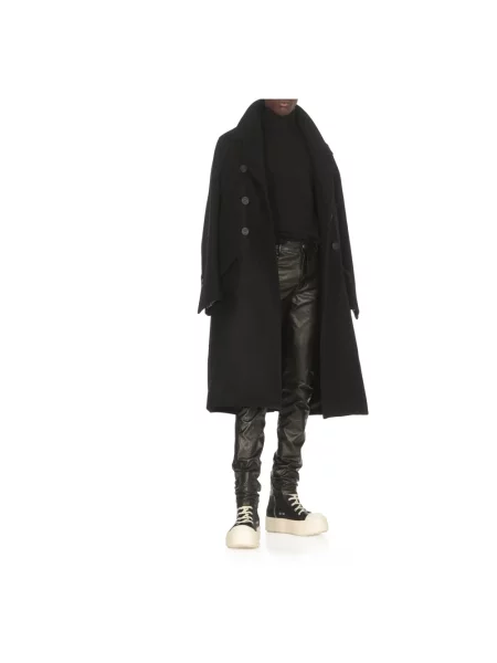 Sweter z golfem Rick Owens wełniany czarny