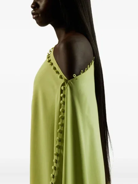 Rochie Taller Marmo cu un umăr gol verde