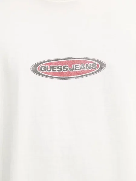 Футболка Guess Jeans з принтом бежевий