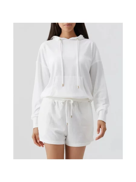 Bluza z kapturem Melissa Odabash z kapturem biała