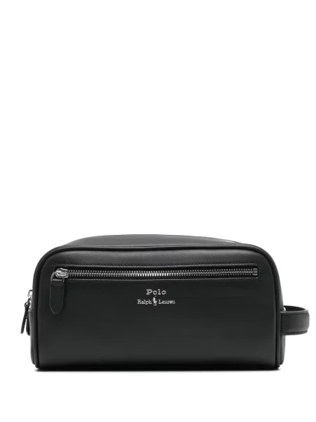Geantă Polo Ralph Lauren din piele negru