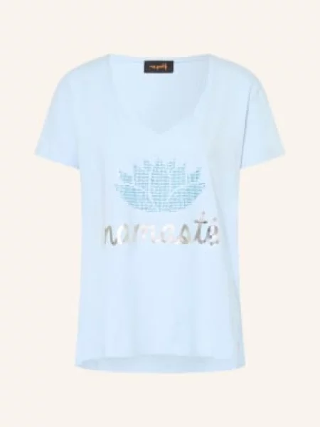 Miss Goodlife Koszulka Z Kryształkami blau