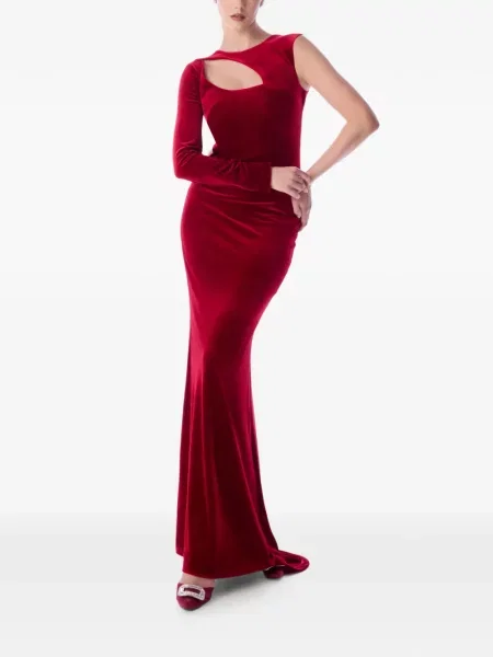 Rochie Imroska asimetrică roșu