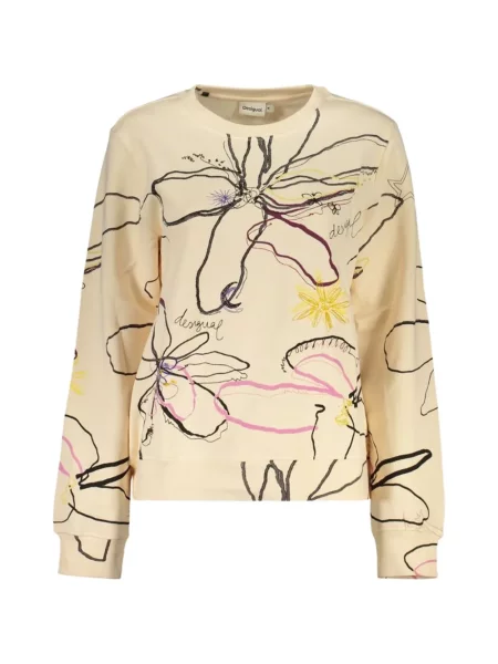 Hanorac Desigual cu model floral cu imagine alb