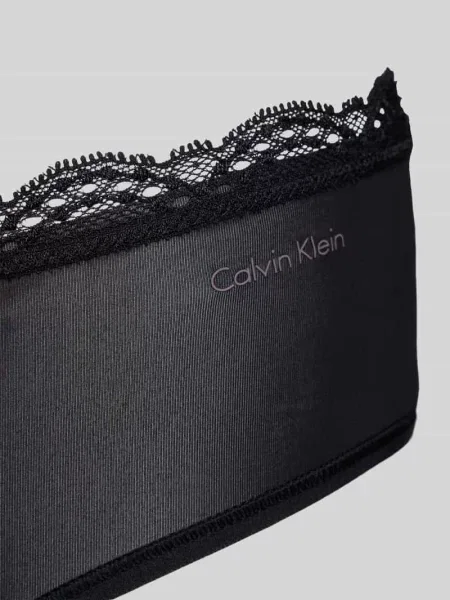 Figi z obszyciem koronką Calvin Klein Underwear czarne
