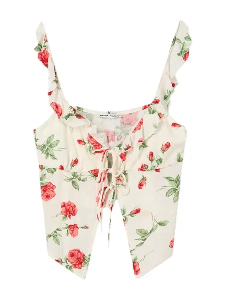 Top Bershka alb