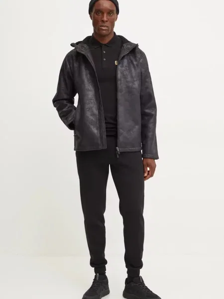 Polo majica Emporio Armani črna