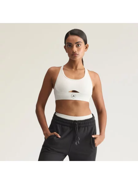 Biustonosz do jogi adidas by Stella McCartney szary