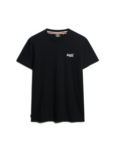 Krótka koszulka Superdry z logo czarna