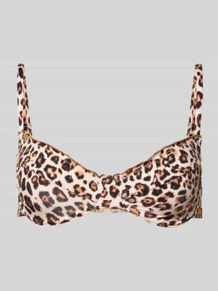 Góra od bikini we wzór na całej powierzchni model JOYO SAVARI' Banana Moon beżowe