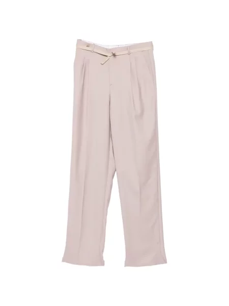 Pantaloni Brioni de mătase cu cordon roz