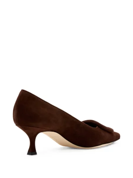 Pantofi cu toc Manolo Blahnik cu cataramă maro
