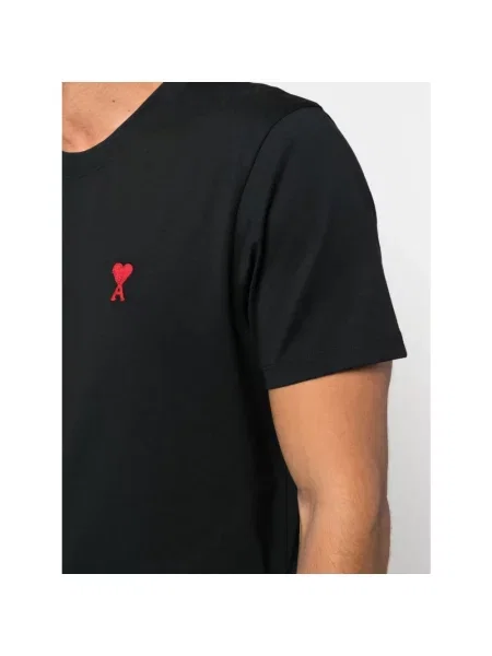 Koszulka Ami Paris casual z logo czarna