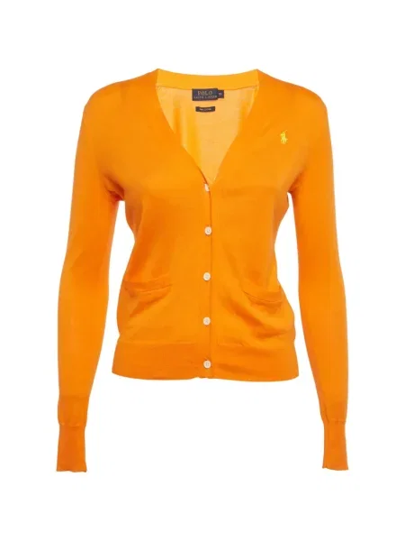 Cardigan Polo Ralph Lauren cu broderie portocaliu